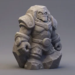 a rock, stylized stl, 3 d render, activision blizzard style, hearthstone style, darksiders art style, rhads style