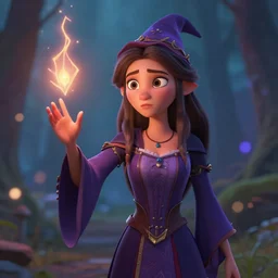 unsure young russian witch casting a spell. award - winning 3 d animation by an indie studio, rimlighting, depth of field, limited but vibrant palette, intricate details, impressionism, chiaroscuro, bokeh. 4 5 7 3 1 2