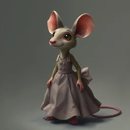mouse in a dress, in style of ivan belikov, trending on artstation, behance