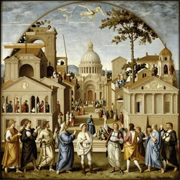 Ideal Renaissance City in Carnival by Vittore Carpaccio