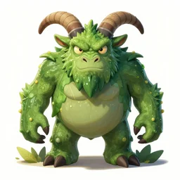 A fierce plant monster with goat eyes, trending on art station