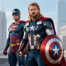 Sam heughan as Thor, captain america and Superman epic cinematic shoot hd