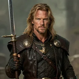 jeff bridges portrait as a dnd character fantasy art.