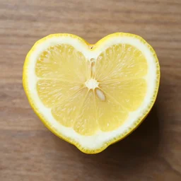 a heart shaped lemmon