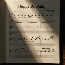 sheet music of the happy birthday song