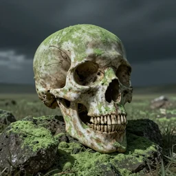 dusty old bones full of green dust