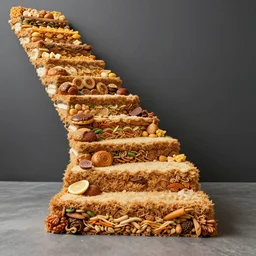 Staircase made out of food