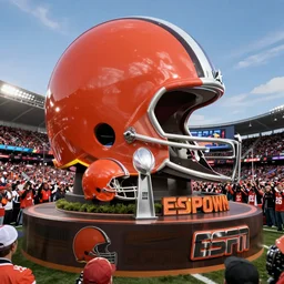 cleveland browns superbowl championship celebration, espn, news still