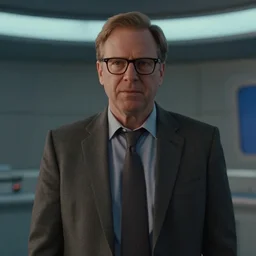 film still of real life professor farnsworth in the new scifi movie, 4 k