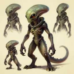 video game alien creature concept art