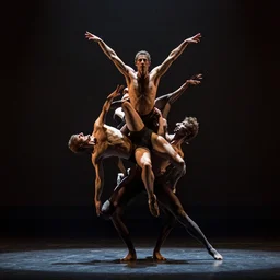 highly acrobatic german expressionist dance, dramatic