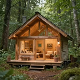 my grandpa build a cozy home in forest
