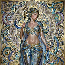 anya taylor - joy as a sorceress, passionate, seductive, sweaty, intricate dressed in ornate blue robes and staff, lovely, intricate, highly detailed, digital painting, artstation, concept art, smooth, karma sutra, sharp focus, illustration, unreal engine 5, 8 k, art by artgerm and greg rutkowski and alphonse mucha
