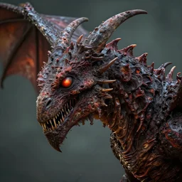 close up profile of a dirty, rotten, horrific, evil, kaiju moth dragon, alphonse mucha, rhads, ross tran, artstation, artgerm, octane render, 1 6 k