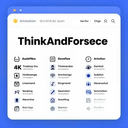 An interface!!!!! of a program called ThinkAndForsee that allows the user to glimpse into the future, 4k, 8k, trending on artstation, artstation GUI, artstation interface