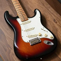 “fender stratocaster made from pizza”