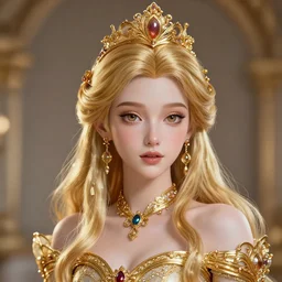 princess of vines with a clear skin, ornate 8 k gorgeous intricate gold detailed unreal engine rendered