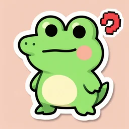 cute miss mascot croa ¢ poral croa ¢ poral frogadier pokemon sticker art, cronobreaker, beeple game icon