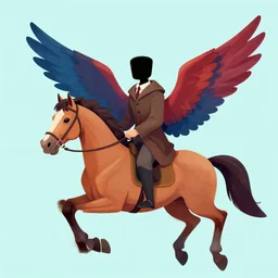 headless horseman without head on top of horse with wings, colorful concept art, trending on artstation, highly detailed, intricate, sharp focus, digital art, 8 k