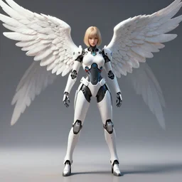 character art of a cyborg japanese angel by mœbius, wide shot, realistic, cyberpunk 2 0 7 7 character art, gta v loading screen art, blade runner 2 0 4 9 concept art, cel shading, thick lines, artstation, art by stephen bliss