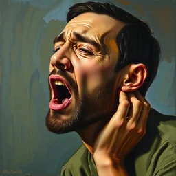 will smith crying, painted by cezanne