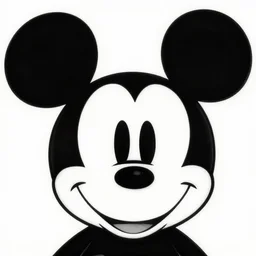 extremely sad mickey mouse, black and white, perfect eyes, detailed faces, outsider art, esoteric art,
