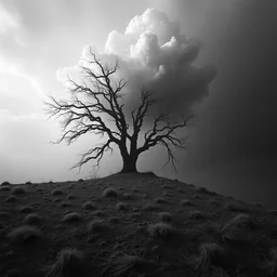 surreal dream, award winning black and white photography
