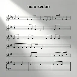 sheet music for a piece called mao zedong, graphic notation