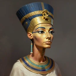 nefertiti, D&D, fantasy, portrait, highly detailed, digital painting, trending on artstation, concept art, sharp focus, illustration, art by artgerm and greg rutkowski and magali villeneuve