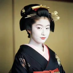 Portrait Photograph of a Japanese Geisha Rollei Ortho 25 Plus
