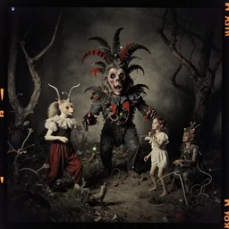 kodak portra 4 0 0, wetplate, photo of a surreal artsy dream scene, horror, animal, carneval, grotesque, photographed by paolo roversi style