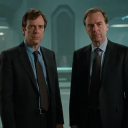 screenshoot of scifi film by style of Stanley Kubrick and Vince Gilligan