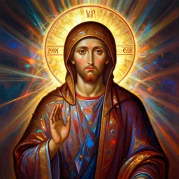 A orthodox icon made of a blood + refractive light + caustics + backlit + incredible lighting + strong rim light + highly detailed + god rays + digital painting + HDRI + vivid colors +  high contrast + 8k resolution + intricate + photorealistic + smooth + by Alvaro Castagnet + Peter Mohrbacher + Dan Mumford n 6
