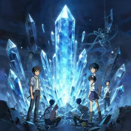 greg manchess concept art of a the sapphire crystal dimension, key visual, ambient lighting, highly detailed, digital painting, artstation, concept art, sharp focus, by makoto shinkai and akihiko yoshida and hidari and wlop and greg rutkowski