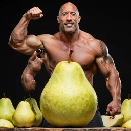 dwayne johnson transforming into a pear