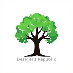 a logo of a tree in the y 2 k style, created by the designers republic