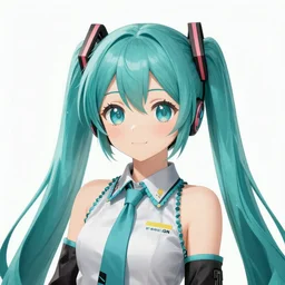 A beautiful anime-style digital concept portrait of beautiful cat girl Hatsune Miku, by Stanley Artgerm Lau, WLOP, Rossdraws, LeraPi, and Sakimichan, trending on ArtStation, deviantart, SFW version