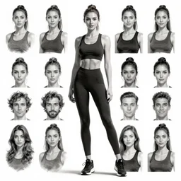 full body character concept art of a gorgeous stylish female fitness coach | | distinct - fine, key visual, realistic shaded perfect face, fine details by stanley artgerm lau, wlop, rossdraws, james jean, andrei riabovitchev, marc simonetti, sakimichan, and jakub rebelka, trending on artstation