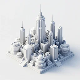 symmetrical isometric 3 d voxel superstructure of an extraterrestrial futuristic biopunk city, highly detailed sci - fi art in the style of beksinski and beeple