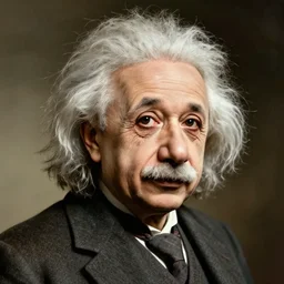 a portrait of einstein, by rembrandt, featured on artstation