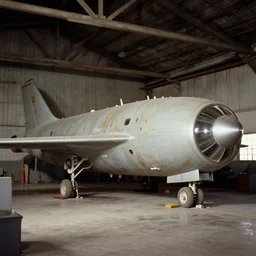 an alien craft inside a hanger, old photo, vintage photo, grainy, realistic, real photo,
