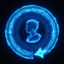 glowing blue internet infinite recursion