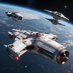 star wars return of the jedi battle of endor in the style of modern cgi, hyper realistic, detailed, unreal engine, vfx, space ships, space, 4 k