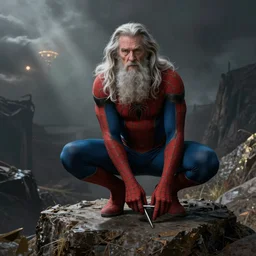 gandalf as spiderman, painting