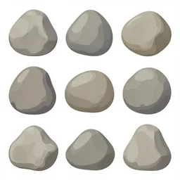 boulder stones clipart vector design illustration. stones set. vector clipart print