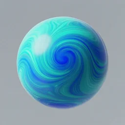 wobbling sphere, central composition, aqua and bright blue paint liquid or marble effect, clear background, cinema 4 d, by anton fadeev