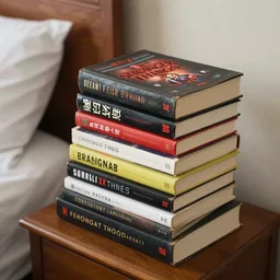A pile of books on a bedside table, from Netflix show, Stranger Things (2016)