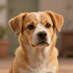 a cinematic anthropomorphic human dog, ultra realistic, canon, 3 5 mm, bokeh, coherent, warm colors