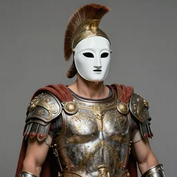 portrait of an ancient greek character in intricate ornate armor with a smooth white mask, by ilya kuvshinov, by thomas lawrence, by bayard wu, trending on artstation, masterpiece