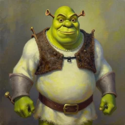 shrek as a league of legends hero, by ross tran, oil on canvas